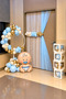 Baby Boy Hospital Room Door Decoration Set with 50 Balloons and Blue Tulle Circle Stand Baby Shower Hospital Exit Baby Set