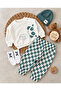 Panda Printed Sweatshirt, Checkered Pants, Printed Socks and Beanie 4-Piece Baby Boy Set - 2