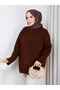 Women's Oversize Soft Knitwear Tunic Long Cut Casual Sweater - 5