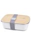 Stainless Steel Lunch Box with Bamboo Lid, 17 X 11 X 6.5 cm - 3