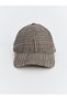 Two Mt Shop Quality Lcw Accessories Brown Cashmere Plaid Women's Cap Hat