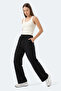 Melora I Women's Wide Leg Black Sweatpants - 2