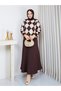 Women's Fuzzy Diamond Patterned Soft Knit Sweater - 5