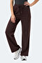 Melora I Women's Wide Leg Brown Sweatpants - 7