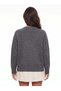 Anthracite Soft Textured Crew Neck Oversize Drop Shoulder Ribbed Detailed Knitwear Sweater - 2