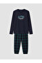 Green Printed Men's Pajama Set
