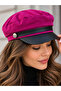 Women's Suede Winter Newsboy Cap Captain Hat - 6