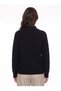 Black Soft Textured Crew Neck Raglan Sleeve Knitted Patterned Standard Size Knitwear Sweater - 2