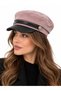 Women's Suede Winter Newsboy Cap Captain Hat - 4