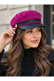 Women's Suede Winter Newsboy Cap Captain Hat - 2