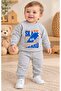 Baby Boy Skateboard Printed Thick Winter Fleece Lined 2-Piece Tracksuit Set - 4