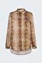 Patterned Classic Shirt - Brown - 3