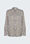 Patterned Shirt - Ecru-Brown - 3