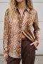 Patterned Classic Shirt - Brown - 2