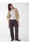 Two Mt Shop Quality Lcw Everyday Beige Knitwear Plaid Women's Cardigan