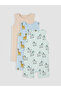Printed baby boy jersey jumpsuit 3-piece