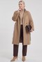 Big Button Cashmere Coat Beige