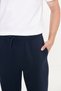 Regular Fit Normal Cut Ribbed Leg Black Sweatpants Tracksuit Bottoms - 5