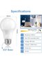 مصابيح LED A60 بقوة 60 واط، قاعدة قياسية E27، عبوة من 4 مصابيح - 6