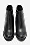 Women's Thick Heeled Zippered Boots Real Leather Maelle Black - 4