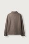 Men's Boxy Fit Basic Embroidered Polo Collar Sweatshirt Brown - 2
