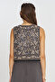 Women's Stylish Vest with Sequin and Bead Embroidery on the Front and Back - 5