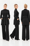 Sequin Embroidered Elastic Waist Tunic Trouser Set - 6
