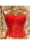 Stone Embellished Transparent Underwire Bustier Corset