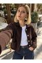 Darcy Polo Collar Pocketed Knitwear Cardigan Women's Brown - 6
