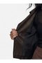 Quality Parts Biker Roba Collar Women's Leather Look Jacket from Çelebi Store - 6