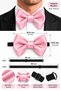 Adult Large Bow Tie Matte Satin Adjustable Groom Suit - 2