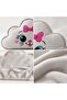 Gray Cloud Pillow with Cute Face Design - Decorative Pillow for Baby and Children's Room 34.5X22 cm - 3
