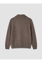 Özmarka New Season Beige Regular Fit Jacket Collar Men's Knitwear Cardigan - 6