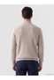 Özmarka New Season Beige Stand Collar Men's Knitwear Sweater - 3