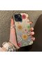 iPhone 13/14 Compatible Colorful Multicolor Daisy Plants Retro Hand Drawn Floral Print