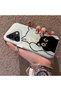 iPhone 16 Compatible Simple Striped Cute Black Cat Impact-Resistant Wear-Resistant Art Print - 2