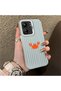 Poco C65 Compatible Simple Striped Cartoon Little Red Crab Shockproof Drawing