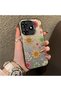Tecno Spark 10 Pro Compatible Colorful Multicolor Daisy Plants Retro Hand Drawn Flower Print