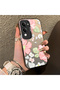 Vivo Y04 Compatible Fresh Pink White Flower Ivy Full Surround Elegant Shockproof Printing