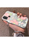 Samsung Galaxy A21S Compatible Fresh Pink White Flower Ivy Full Surround Elegant Shockproof Printing - 2