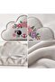 Gray Cloud Pillow-2 with Cute Face Design - Decorative Pillow for Baby and Children's Room 34.5X22 cm - 3