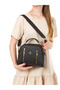 Women's Shoulder Bag with Gold Detail, Monogram Pattern, Stylish Bag and Wallet - 4