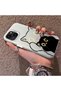 iPhone 13 Mini Compatible Simple Striped Cute Black Cat Impact Wear-Resistant Art Print - 2