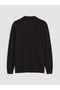 Ozmarka New Season Black Polo Collar Patterned Men's Knitwear Sweater - 5