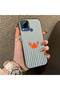 Realme C15/C25/C25S Compatible Simple Line Cartoon Little Red Crab Shockproof Drawing