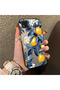 Poco C31 Compatible Yellow Lemon Blue Leaf White Small Flower Shock Absorbing Protection
