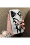 iPhone 16 Plus Compatible Cool Ink Pink White Butterfly Star Simple Style Shock Absorbing