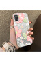 Samsung Galaxy A31 Compatible Fresh Pink White Flower Ivy Full Surround Elegant Shockproof Printing