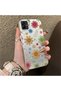 Samsung Galaxy A03/A04E/A04 Compatible Colorful Multicolor Daisy Plants Retro Hand Drawn Flower Print