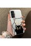 Samsung Galaxy A25 Compatible Simple Striped Cute Black Cat Impact Wear Resistant Art Print